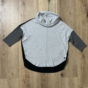 Like New CALVIN KLEIN Cowl Neck Top Drawstring Waffle Size Small